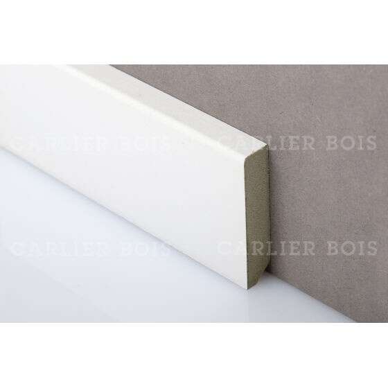 Image du produit Plinthe MDF - Droite - Pr&eacute;peint Blanc - 12 x 57 x 2440 mm