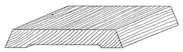 Image du produit Chambranle - Mod&egrave;le Trap&egrave;ze - H&ecirc;tre Etuv&eacute; - 12 x 68 mm (11,25 m/kit)