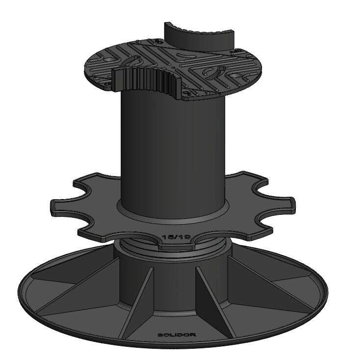 Image du produit SOLIDOR - Plot &agrave; vis (PV 14/17) - Hauteur: 140 &agrave; 170 mm