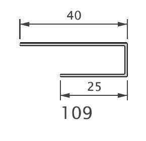 Image du produit Bardage PVC - Profil&eacute; de Bordure U (P 109) - Blanc - 600 cm
