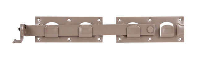 Image du produit DURAVIS&reg; - Verrou de Portail Double &agrave; bascule - Beige - 423 x 70 mm