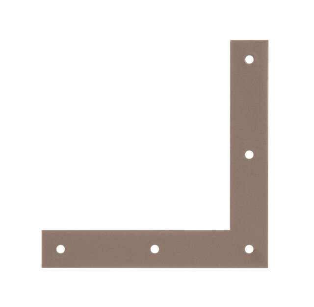 Image du produit Equerre Plate d'assemblage - 5 trous - Beige - 120 x 120 x 20 mm