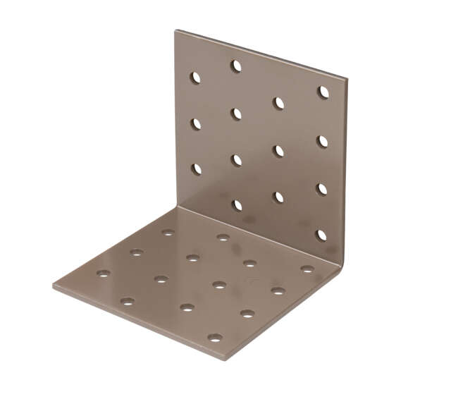 Image du produit Equerre d'assemblage - Multi trous - Beige - 80 x 80 x 80 mm
