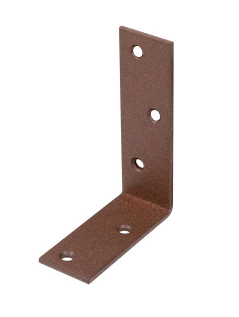 Image du produit Equerre &agrave; b&eacute;ton / de poutre - Multi trous - Brun Rouille - 75 x 100 x 30 mm