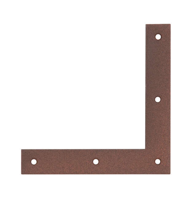 Image du produit Equerre Plate d'assemblage - 5 trous - Brun Rouille - 120 x 120 x 20 mm