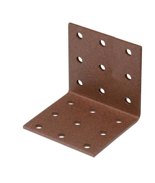 Image du produit Equerre d'assemblage - Multi trous - Brun Rouille - 60 x 60 x 60 mm