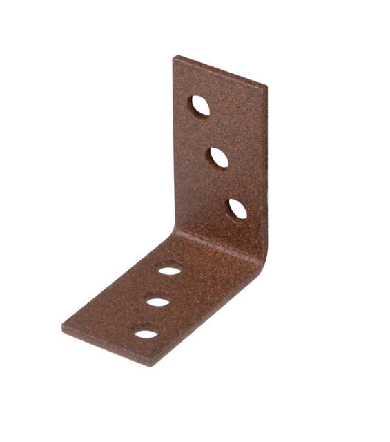 Image du produit Equerre d'assemblage - Multi trous - Brun Rouille - 40 x 40 x 20 mm