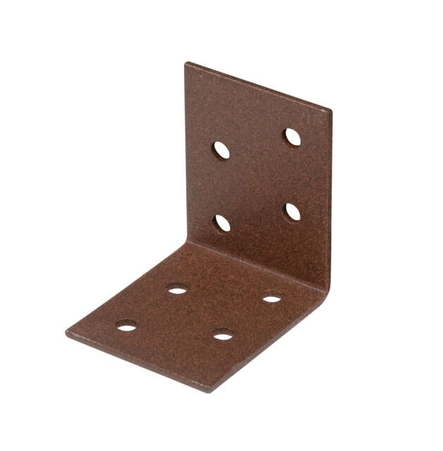 Image du produit Equerre d'assemblage - Multi trous - Brun Rouille - 50 x 40 x 40 mm