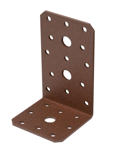 Image du produit Equerre d'assemblage - Multi trous - Brun Rouille - 100 x 60 x 60 mm