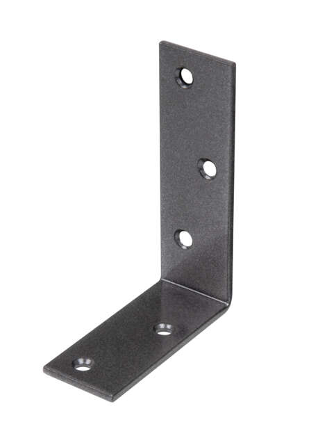 Image du produit Equerre &agrave; b&eacute;ton / de poutre - Multi trous - Noir Diamant - 75 x 100 x 30 mm