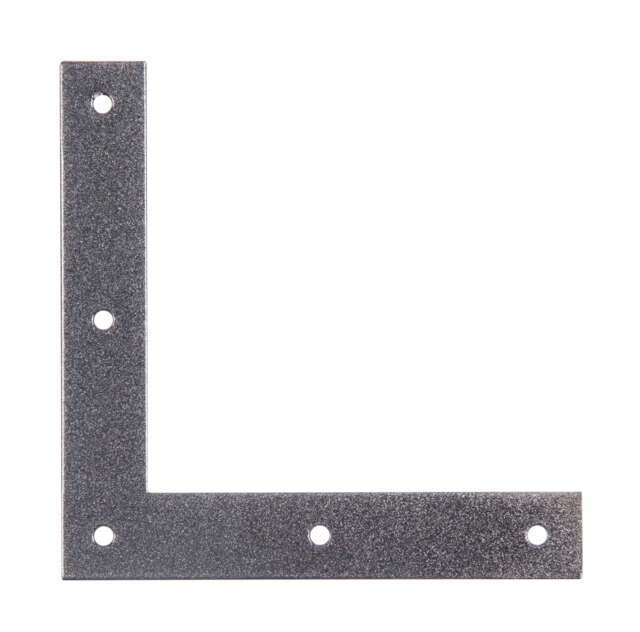 Image du produit Equerre Plate d'assemblage - 5 trous - Noir Diamant - 120 x 120 x 20 mm