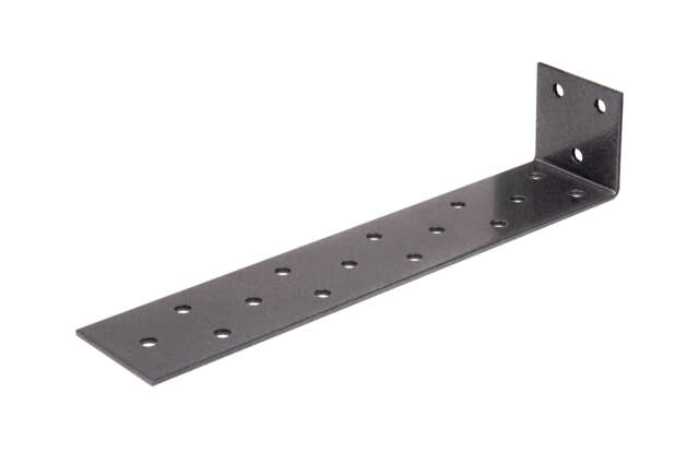 Image du produit Equerre &agrave; b&eacute;ton / de poutre - Multi trous - Noir Diamant - 205 x 40 x 40 mm