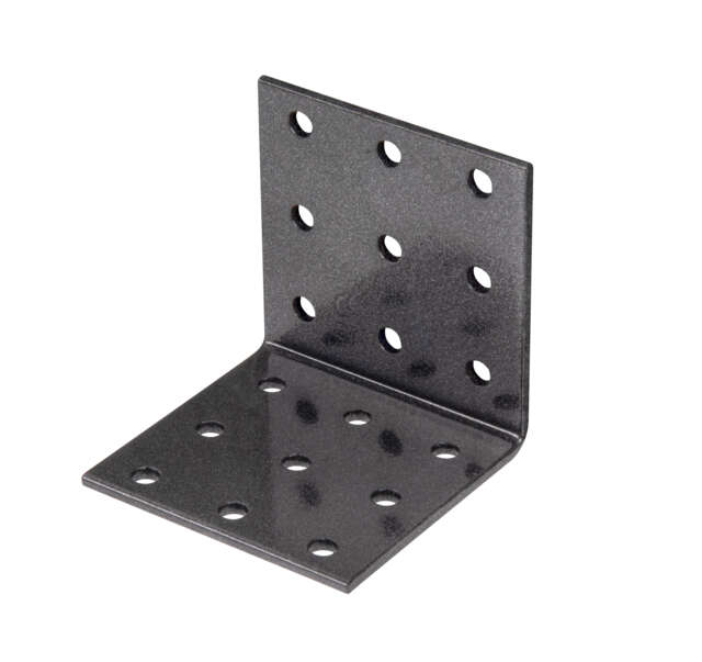 Image du produit Equerre d'assemblage - Multi trous - Noir Diamant - 60 x 60 x 60 mm