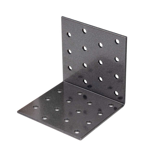 Image du produit Equerre d'assemblage - Multi trous - Noir Diamant - 80 x 80 x 80 mm