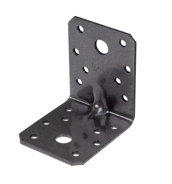 Image du produit Equerre d'assemblage renfor&ccedil;&eacute;e - Multi trous - Noir Diamant - 70 x 70 x 55 mm