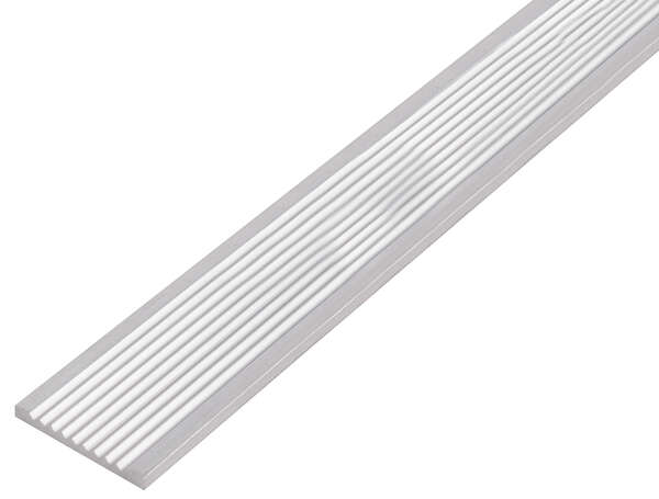 Image du produit Entre-porte (Profil&eacute; de finition) antid&eacute;rapante - Alu anodis&eacute; Argent - non perfor&eacute; - Ep. 3 mm - 40 x 1000 mm