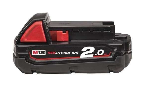 Image du produit Milwaukee M18 Batterie Red Lithium 2.0 Ah M18 B2 (18 V / 2,0 Ah Red Li-Ion)