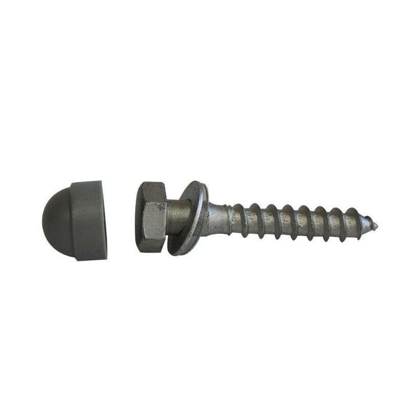 Image du produit Prova - Tirefond T&ecirc;te Hexagonale + Capuchon (4 pi&egrave;ces)