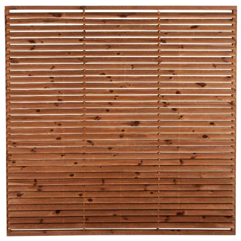 Image du produit Ecran de Jardin - Persienne Marron - Ep.75 mm - 1800 x 1800 mm