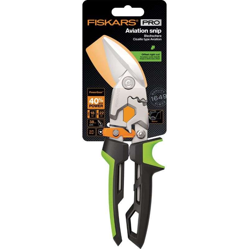 Image du produit FISKARS CISAILLE POWER GEAR AVIATION COUPE DROITE