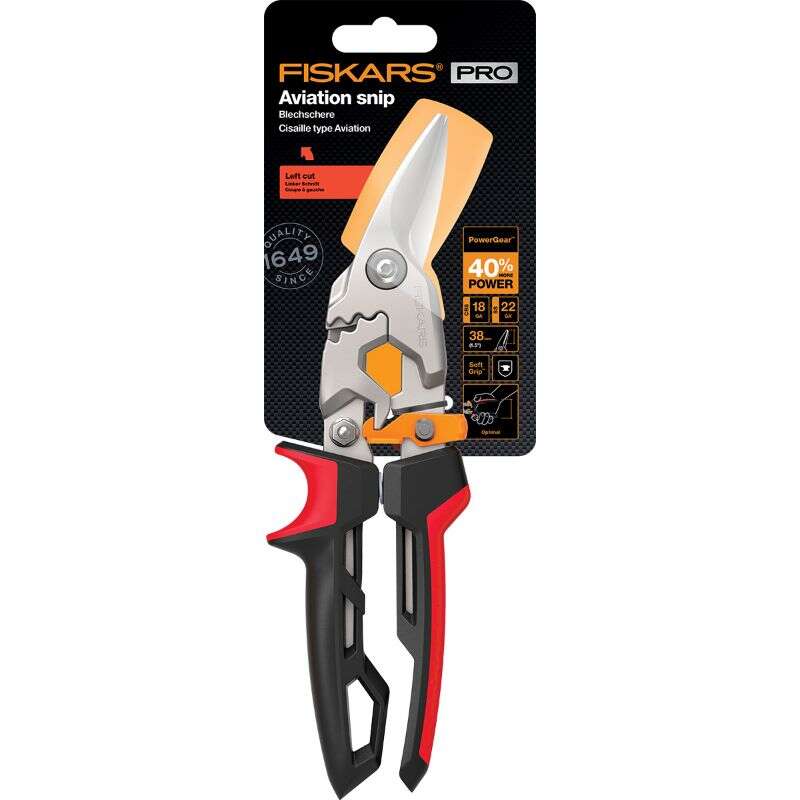 Image du produit FISKARS CISAILE. POWER GEAR AVIATION COUPE GAUCHE