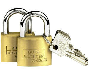 Image du produit BURGWACHTER - Cadenas &agrave; cl&eacute;s - Duo 222- 4 Cl&eacute;s - Laiton - &Oslash; 6 mm Dim Int Anse : 65 x 20 mm - H Totale : 101 mm