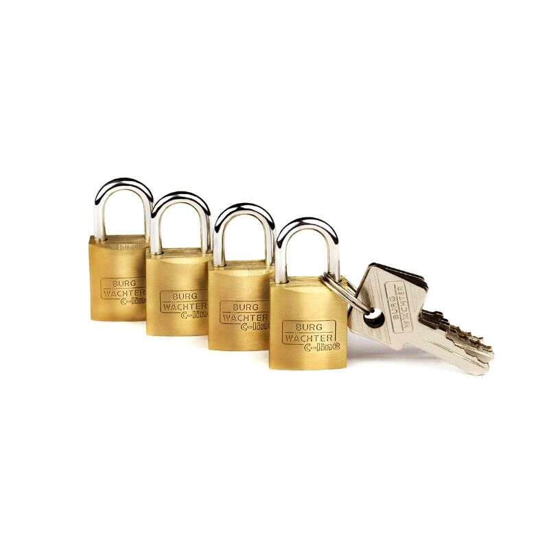 Image du produit BURGWACHTER - Cadenas &agrave; cl&eacute;s - Quatro 222- 4 Cl&eacute;s - Laiton - &Oslash; 6 mm Dim Int Anse : 65 x 20 mm - H Totale : 101 mm