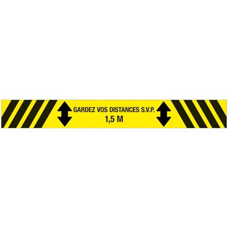 Image du produit AUTOCOLLANT SOL "GARDEZ DISTANCE" 100x80mm