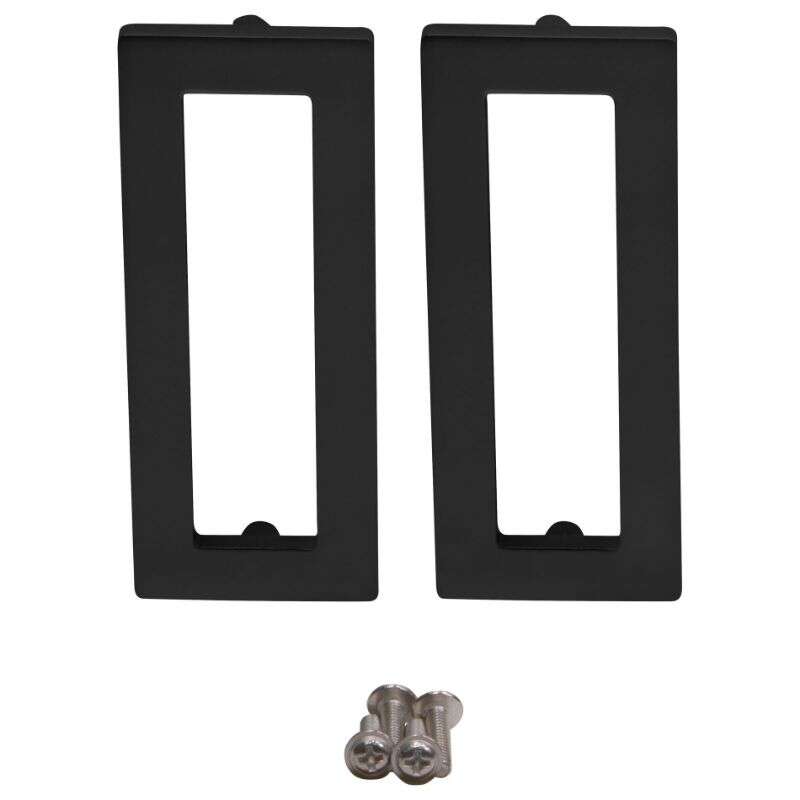 Image du produit Storemax - Poign&eacute;es en rectangle, p/porte coulissante - Noir - (2 pi&egrave;ces)