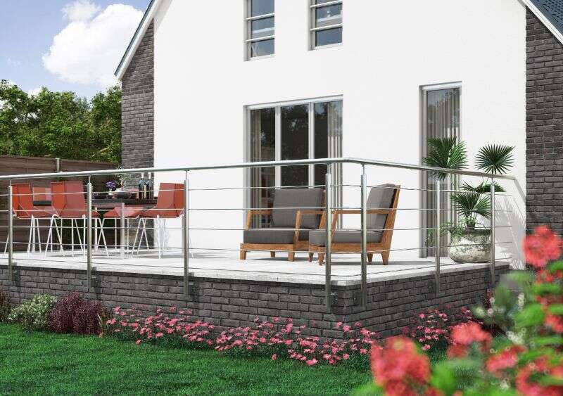 Image du produit SOGEM - Garde-corps 'Harmony' - Kit Inox (A304) - Fixation au sol - 1,5 m&egrave;tre