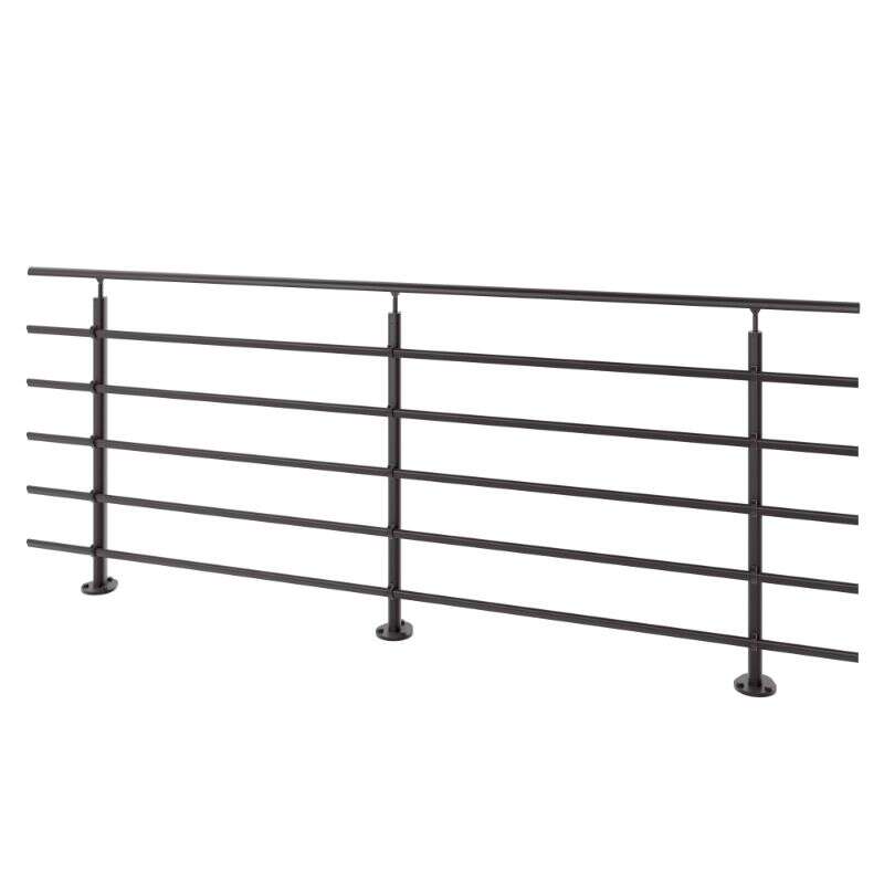 Image du produit SOGEM - Garde-corps 'Pure Black' - Kit RAL 9005 - Fixation au sol - 2,5 m&egrave;tres