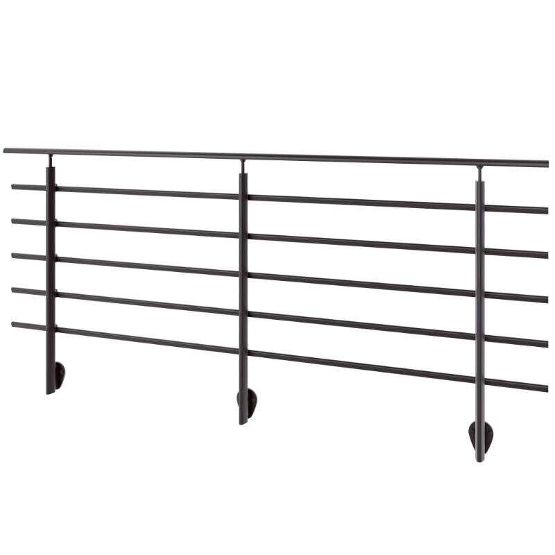 Image du produit SOGEM - Garde-corps 'Pure Black' - Kit RAL 9005 - Fixation lat&eacute;rale - 2,5 m&egrave;tres
