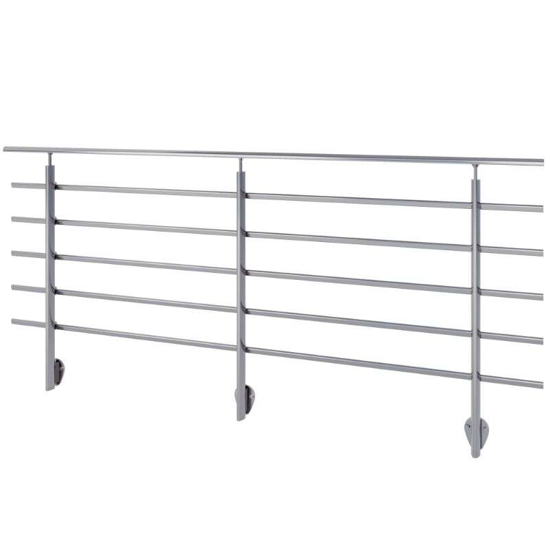 Image du produit SOGEM - Garde-corps 'Pure Titanium' - Kit Alu anodis&eacute; - Fixation lat&eacute;rale - 2,5 m&egrave;tres