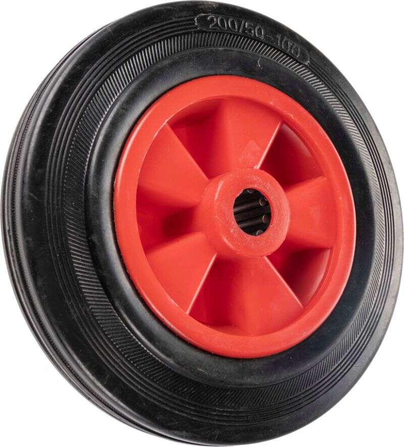 Image du produit Roue &Oslash; 200mm - Axe 20mm - Jante plastique - Charge max 180 Kg