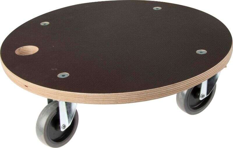 Image du produit Plateau de transport - Mx Bouleau / anti d&eacute;rapant - Roulettes soft TPE &Oslash; 75mm - PRO CIRCUS &Oslash;380mm - Charge 200kg
