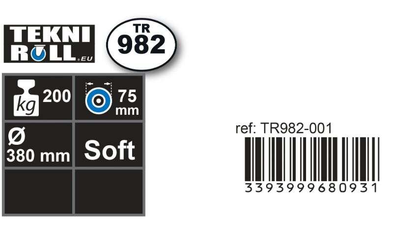 Image du produit Plateau de transport - Mx Bouleau / anti d&eacute;rapant - Roulettes soft TPE &Oslash; 75mm - PRO CIRCUS &Oslash;380mm - Charge 200kg