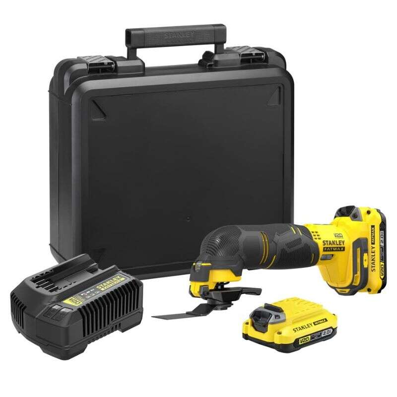 Image du produit Stanley V20 Multitool 18V , 2x2.0Ah, Chargeur 2A, Coffret SFMCE500D2K-QW