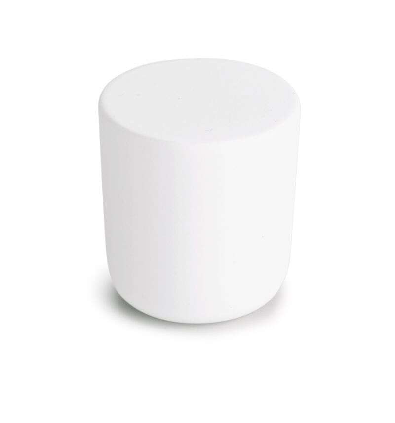 Image du produit Bouton - Rond Conique - Zamac - Blanc mat - &Oslash; 25 mm