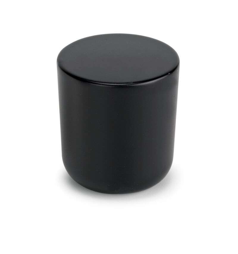 Image du produit Bouton - Rond Conique - Zamac - Noir mat - &Oslash; 25 mm