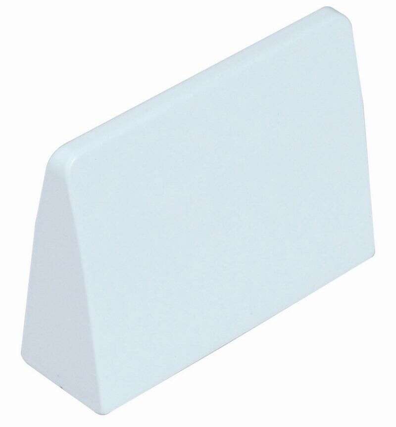 Image du produit Bouton - Pointu - Aluminium - Blanc - 45 mm (Entraxe 32 mm)