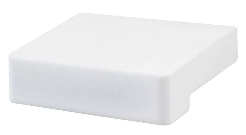 Image du produit Bouton - MOKA - Aluminium - Blanc - 32 mm (Entraxe 16 mm) x 30 x 10 mm