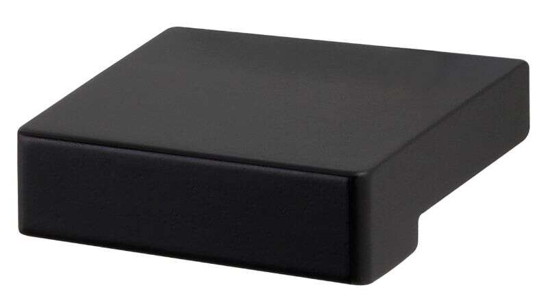 Image du produit Bouton - MOKA - Aluminium - Noir - 32 mm (Entraxe 16 mm) x 30 x 10 mm