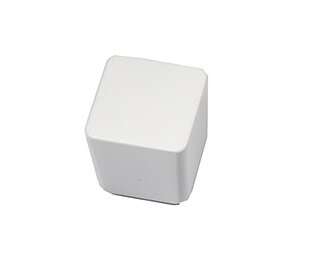 Image du produit Bouton - Carr&eacute; Conique - Blanc mat - 25 x 25 mm