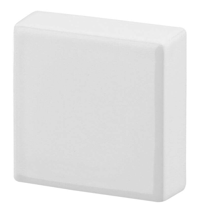 Image du produit Bouton - Carr&eacute; - Zamac - Blanc - 30 x 30 x 24 mm