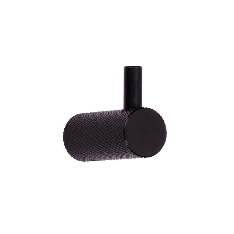 Image du produit Crochet Porte-Manteau - Simple - Alu nervur&eacute; - Noir mat - 30 mm