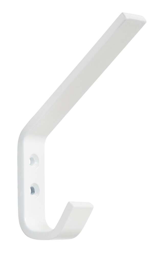Image du produit Crochet Porte-Manteau - Inox - Blanc - 19 x 118 x 78 mm