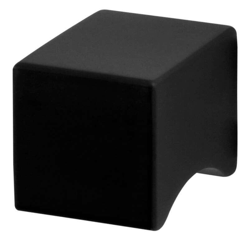 Image du produit Bouton - Carr&eacute; - Aluminium - Noir mat - 19 x 19 x 26 mm