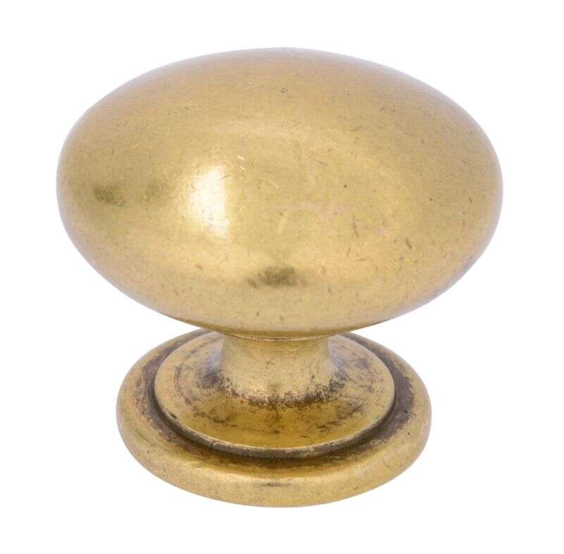 Image du produit Bouton - Rond - Zamac - Laiton mat - &Oslash; 32 mm