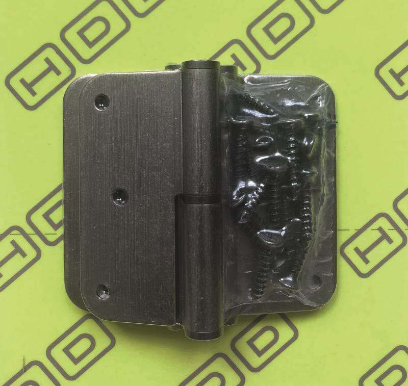 Image du produit HDD - Paumelle Skin - 80 x 80 x 2,5 mm - Old Silver (Gauche) - (3 pi&egrave;ces + Vis)
