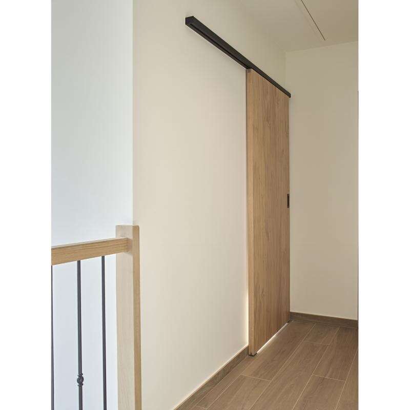 Image du produit ARLU Rail Coulissant - CUBE 80 kg - NOIR - 200 cm - 1 Soft Close
